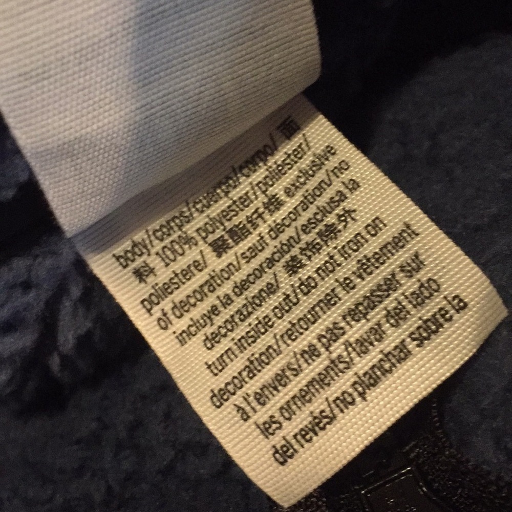 VS PINK Sherpa fleece size XS blue and black - Picture 8 of 8